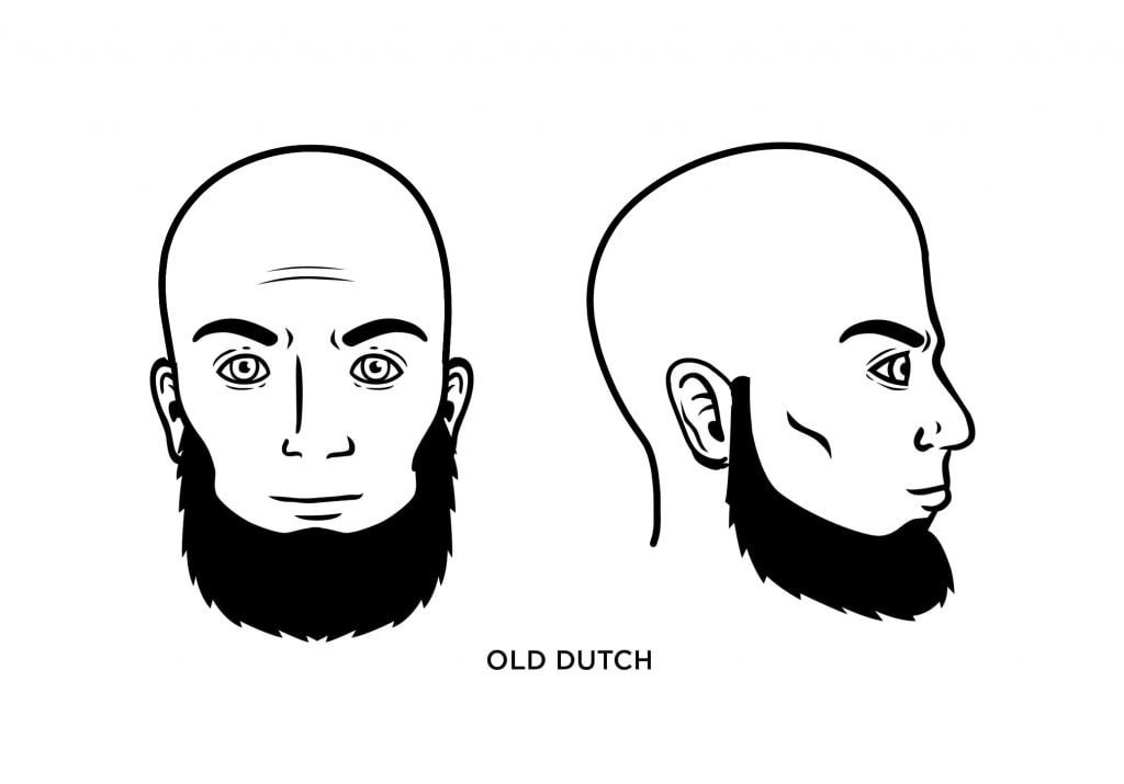 homme chauve avec une barbe de vieux hollandais