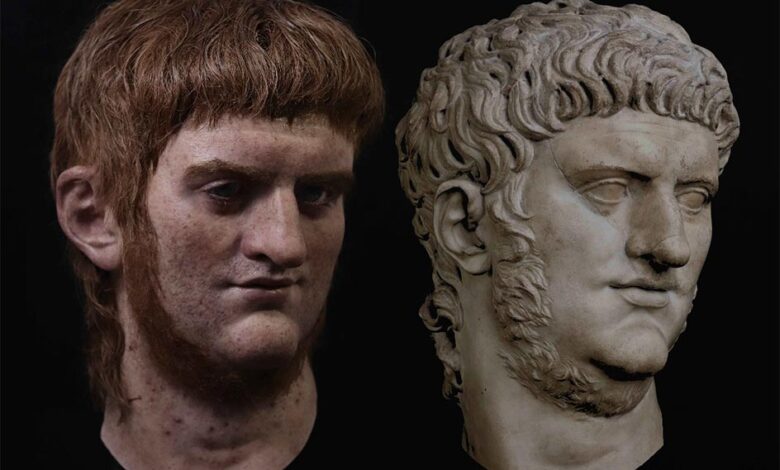 Hyper realistic reconstruction of Emperor Nero from bust. Photo courtesy of artist Salva Ruano, All Rights Reserved. https://cesaresderoma.com/